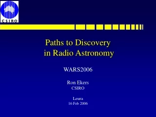 Paths to Discovery  in Radio Astronomy