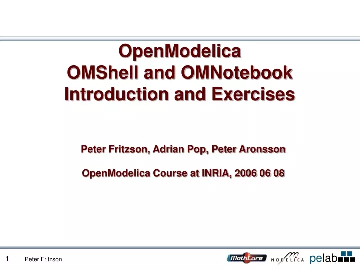 openmodelica omshell and omnotebook introduction and exercises