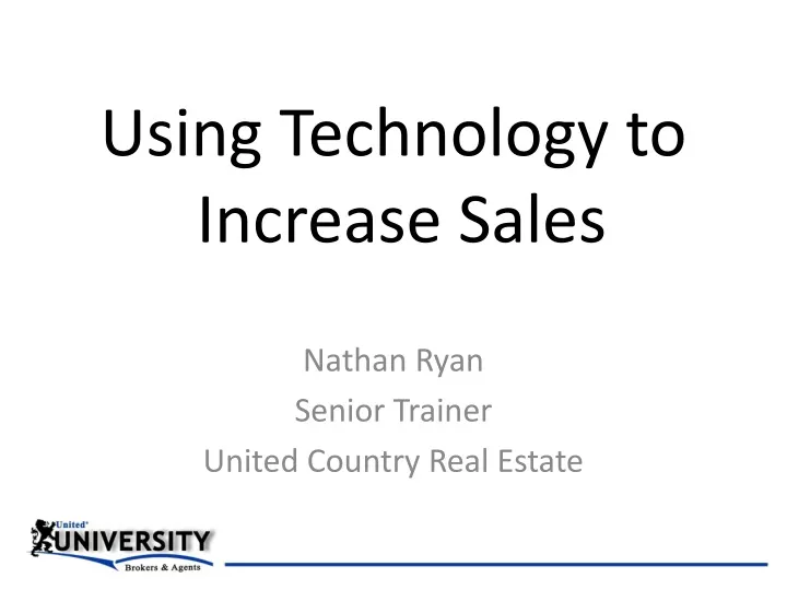 using technology to increase sales