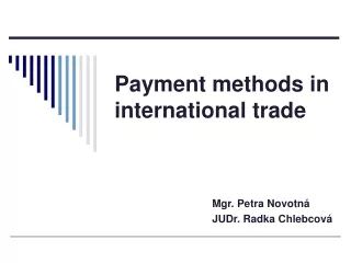 Payment methods in international trade