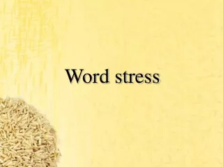 Word stress