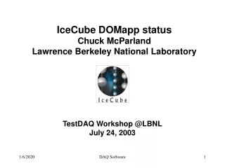 TestDAQ Workshop @LBNL July 24, 2003