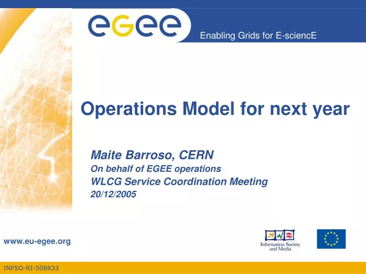 operations model for next year