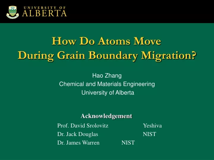 how do atoms move during grain boundary migration