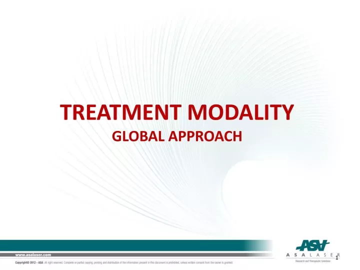 treatment modality global approach