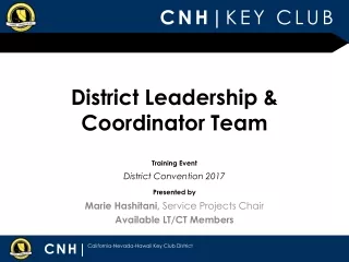 District Leadership &amp; Coordinator Team