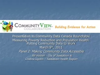 Presentation to Community Data Canada Roundtable