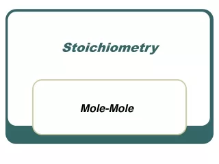 Stoichiometry