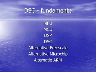 DSC - fundamente