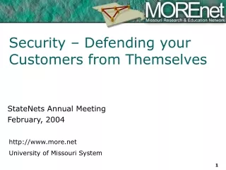 Security – Defending your Customers from Themselves