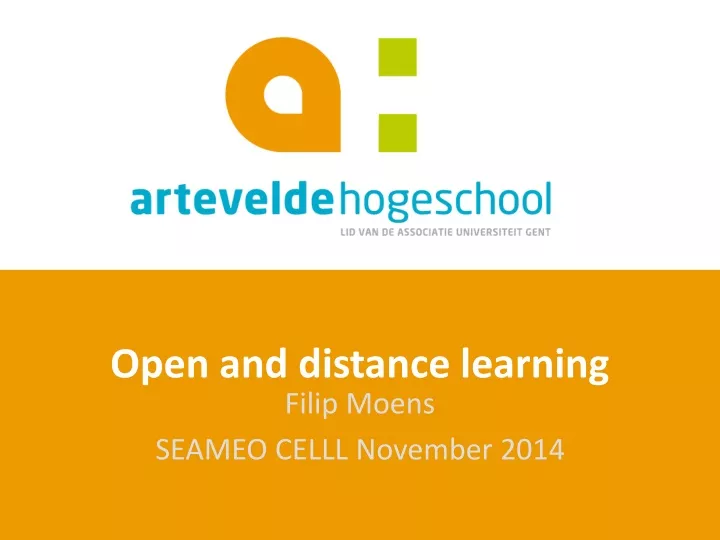open and distance learning