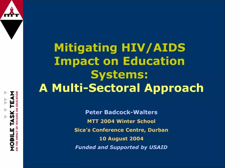 mitigating hiv aids impact on education systems a multi sectoral approach
