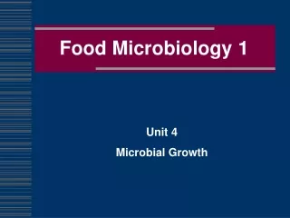 food microbiology 1