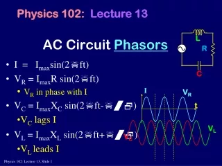 AC Circuit  Phasors