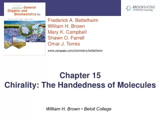 Chapter 15 Chirality: The Handedness of Molecules