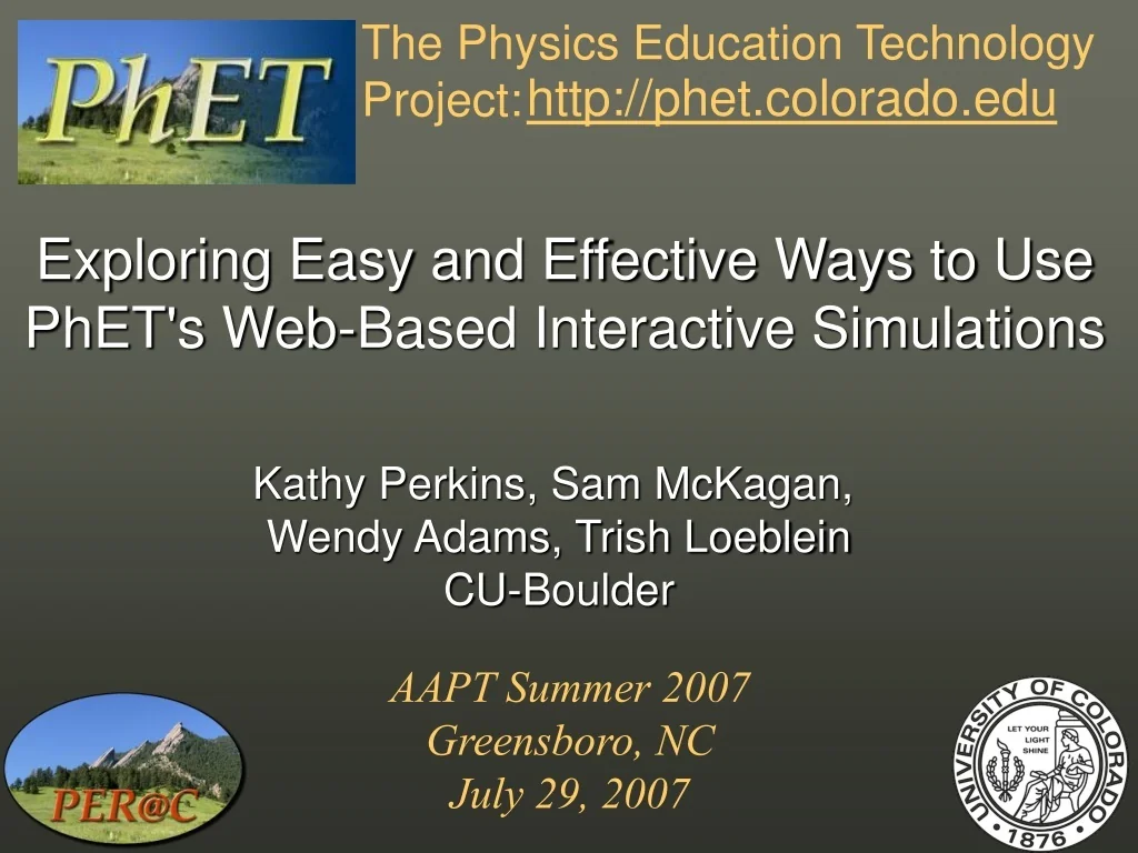 PPT - Interactive Simulations in Physics Education: Easy and Effective ...