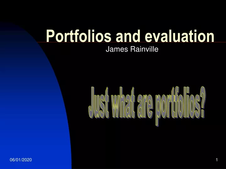 portfolios and evaluation