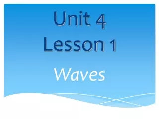 Unit 4 Lesson 1