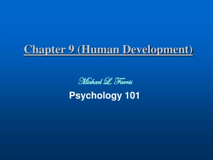 chapter 9 human development