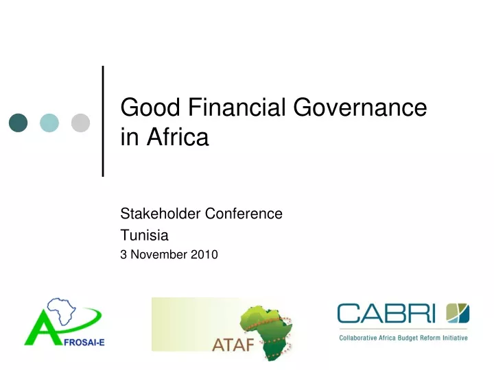 good financial governance in africa