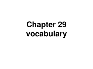 Chapter 29 vocabulary