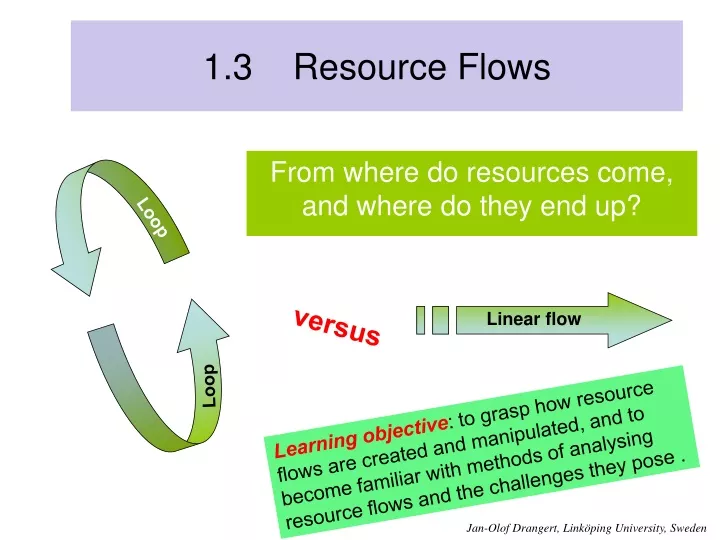 1 3 resource flows