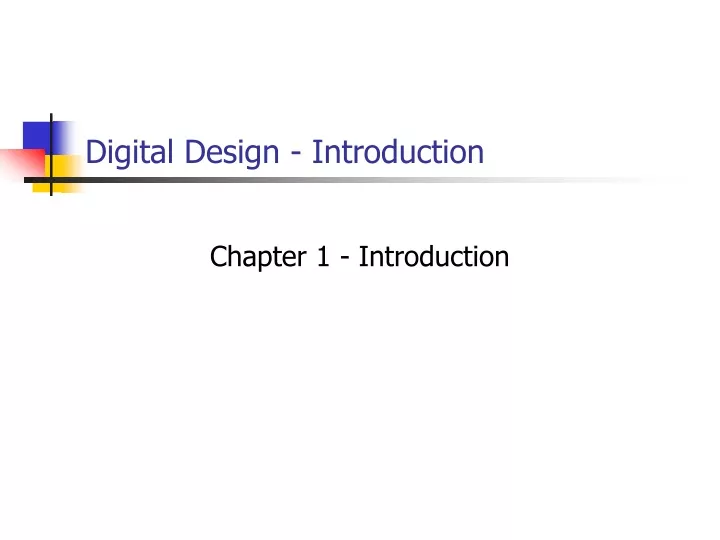 digital design introduction