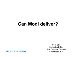 Can Modi deliver?