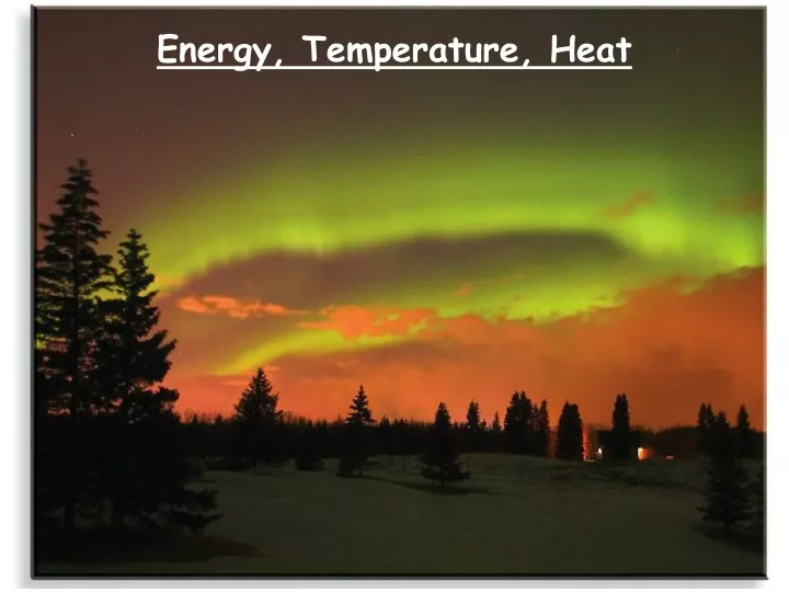 energy temperature heat