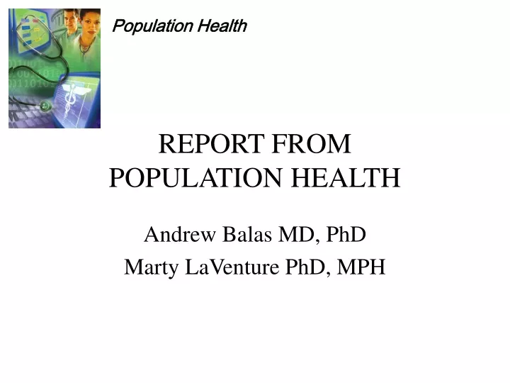 report from population health