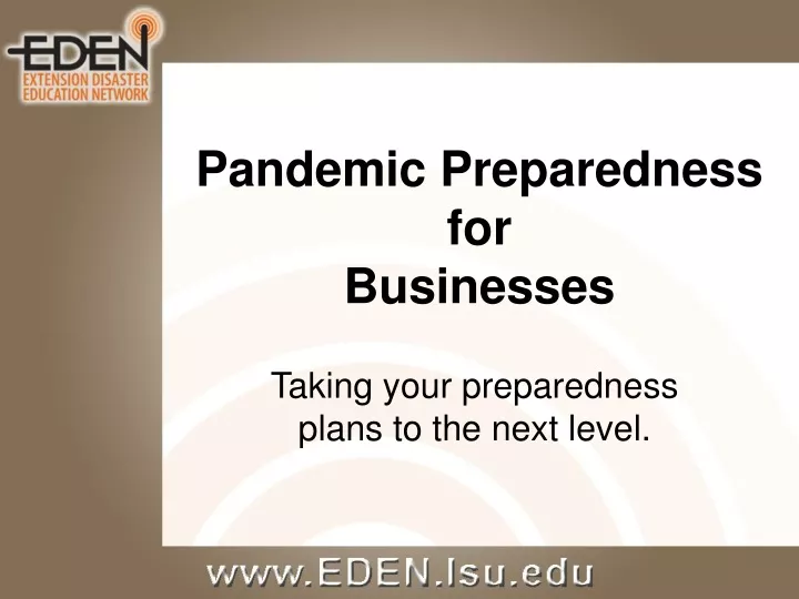 pandemic preparedness for businesses