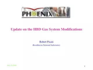 Update on the HBD Gas System Modifications