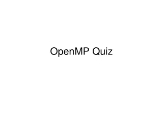 OpenMP Quiz