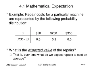 4.1 Mathematical Expectation