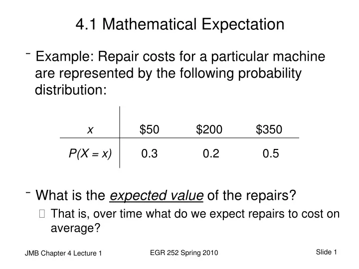 4 1 mathematical expectation