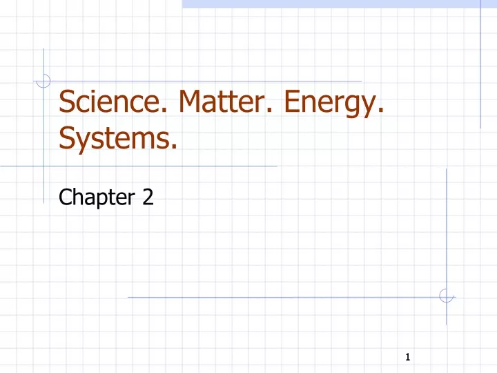 science matter energy systems