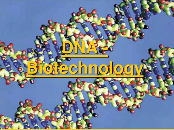 dna biotechnology