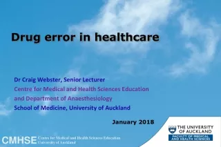 Drug error in healthcare