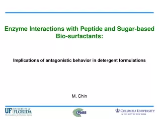 Enzyme Interactions with Peptide and Sugar-based Bio-surfactants: