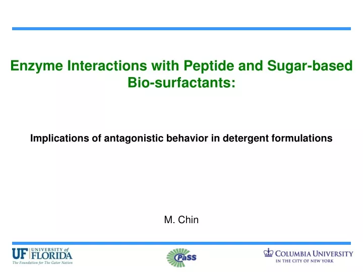 enzyme interactions with peptide and sugar based