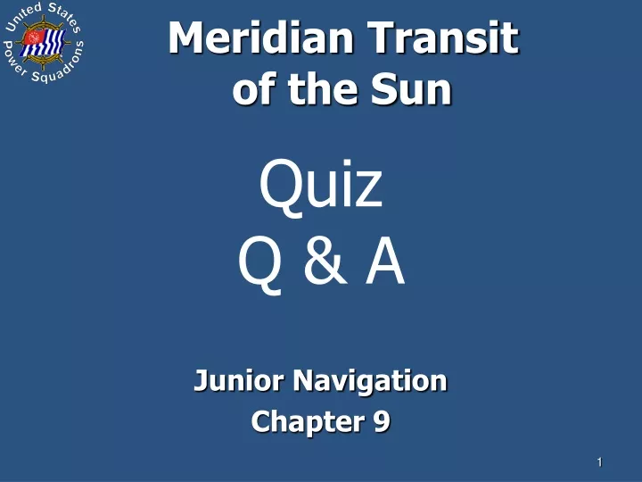meridian transit of the sun