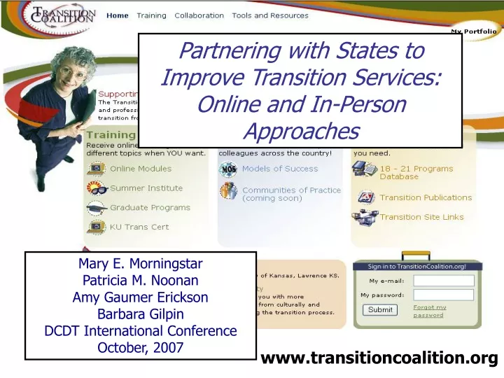partnering with states to improve transition