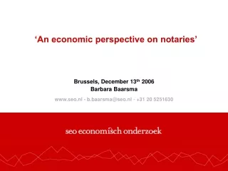 ‘An economic perspective on notaries’