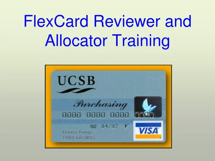 flexcard reviewer and allocator training