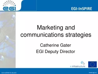 Marketing and communications strategies