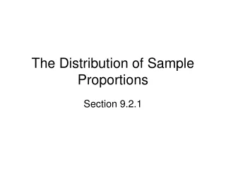 The Distribution of Sample Proportions