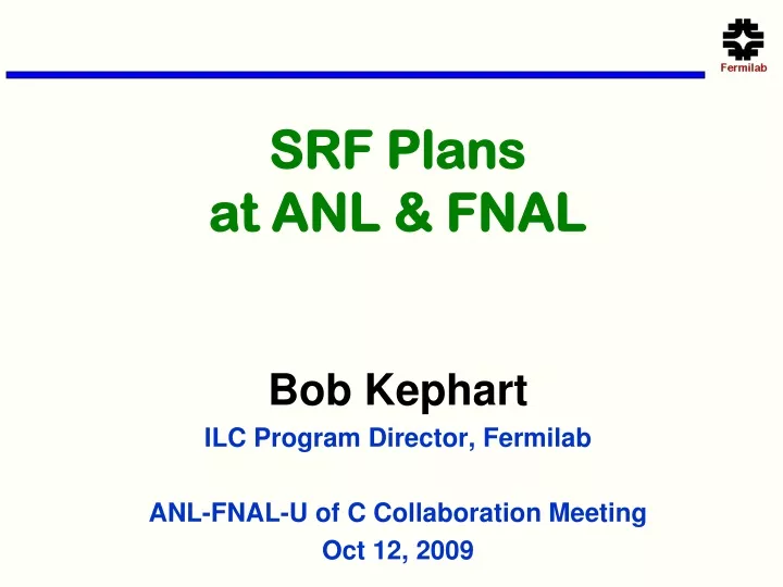 srf plans at anl fnal