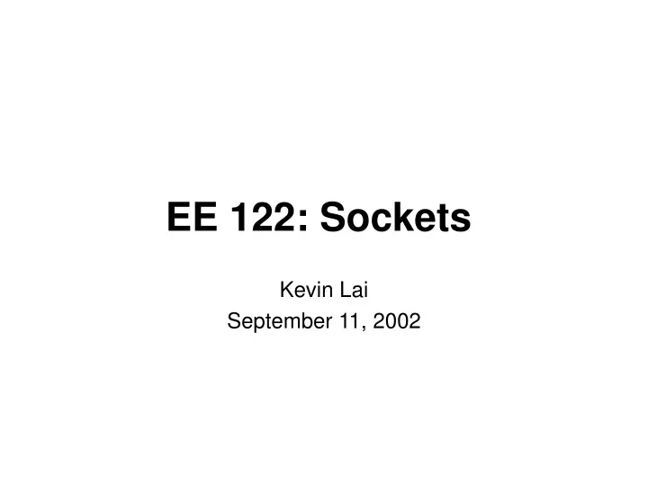 ee 122 sockets