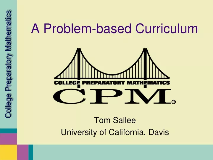 a problem based curriculum