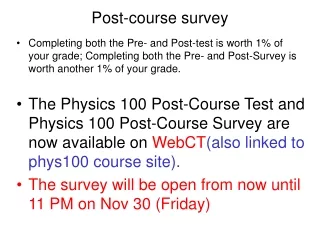 Post-course survey